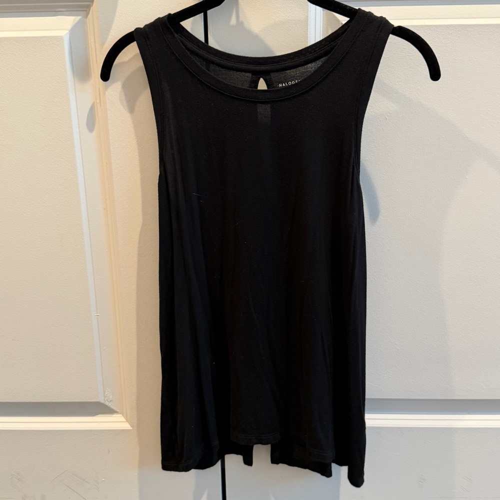 Halogen Black Sleeveless Flowy Top